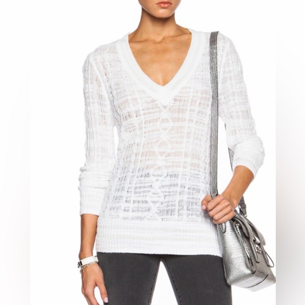RAG & BONE size small Shana V Neck Viscose-Blend Sweater wore once